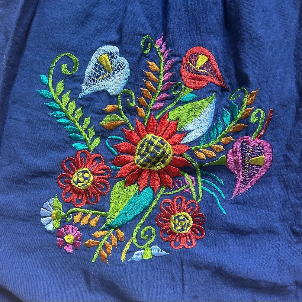 Mexican Embroidered Off Shoulders Dress - Picture 5 of 5